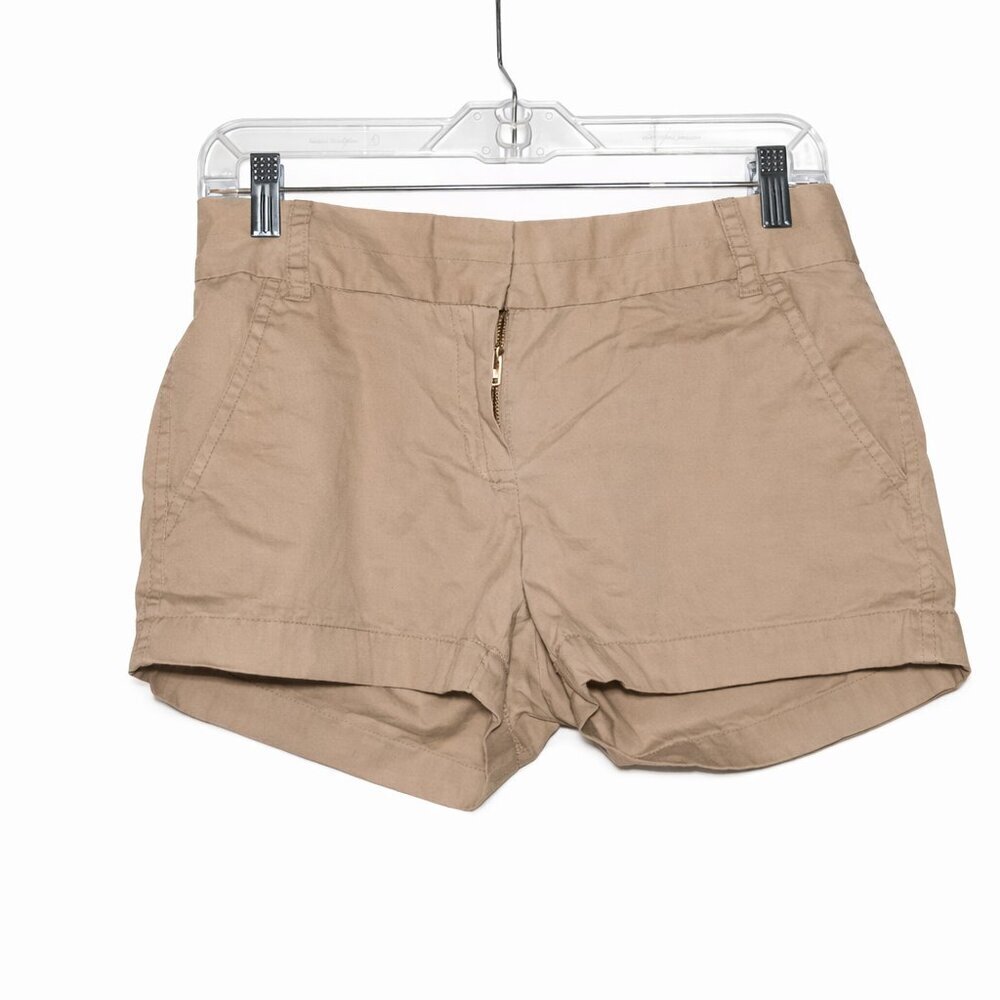 J. CREW Chino Broken-In Tan Shorts Size 0